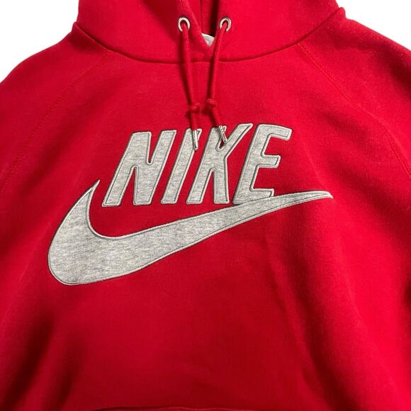 Men’s Large Red‎ Fleeced Nike Spellout Sportswear Hoodie - Picture 2 of 7